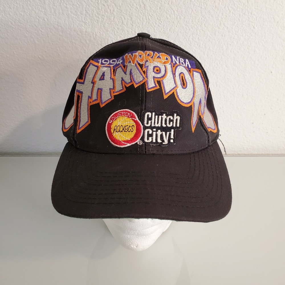Vintage 1994 Houston Rockets NBA World Champions Snapback Hat Logo 7 Cap